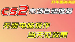 CS2市场自动捡漏项目，无需电脑操作，无需进入游戏，当天见效果，支持任何形式验证【揭秘】-沐风资源库
