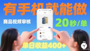 商品视频审核项目，随时随地有手机就做，20秒完成一单，单日收4张【揭秘】-沐风资源库