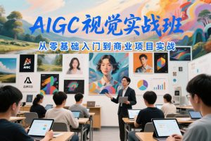 AIGC视觉实战班，从零基础入门到商业项目实战-沐风资源库