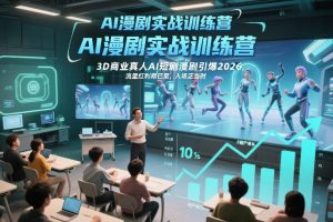 AI漫剧实战训练营，3D商业真人AI短剧漫剧引爆2026，流量红利期已至，入场正当时-沐风资源库