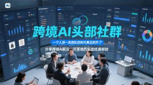 跨境AI头部社群，一个人顶一支团队的时代真正的开始了，分享跨境AI前沿，可落地的实战经验-沐风资源库
