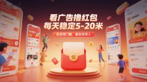看广告撸红包，每天稳定5-20米，无任何门槛，适合任何人-沐风资源库