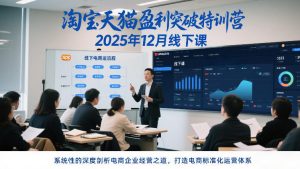 淘宝天猫盈利突破特训营25年12月线下课，系统性的深度剖析电商企业经营之道，打造电商标准化运营体系-沐风资源库
