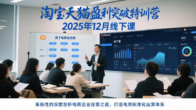淘宝天猫盈利突破特训营25年12月线下课,系统性的深度剖析电商企业经营之道,打造电商标准化运营体系-沐风资源库