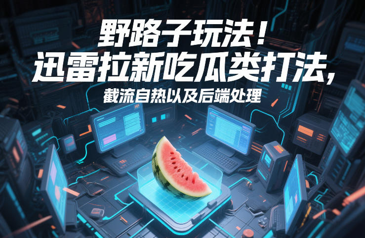 野路子玩法！迅雷拉新吃瓜类打法，截流自热以及后端处理-沐风资源库