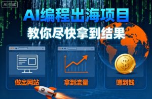 AI编程出海项目，教你尽快拿到结果-做出网站、拿到流量、賺到钱-沐风资源库