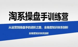 淘系操盘手训练营，​从运营到操盘手的进阶之路，全维度知识体系剖析-沐风资源库