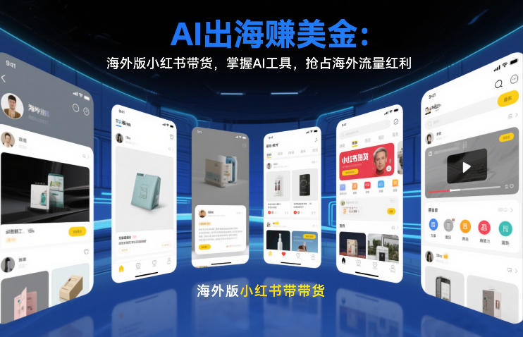 AI出海賺美金：海外版小红书带货，掌握AI工具，抢占海外流量红利（更新2026）-沐风资源库