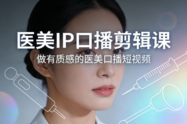 医美IP口播剪辑课，做有质感的医美口播短视频-沐风资源库