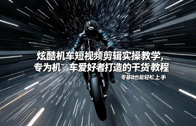 炫酷机车短视频剪辑实操教学，专为机车爱好者打造的干货教程，零基础也能轻松上手-沐风资源库