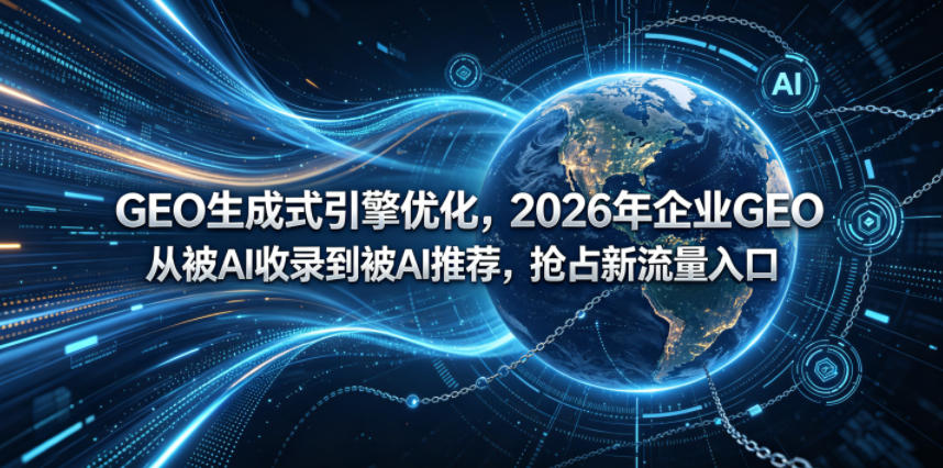 GEO生成式引擎优化，2026年企业GEO从被AI收录到被AI推荐，抢占新流量入口-沐风资源库