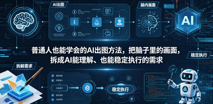 普通⼈也能学会的AI出图⽅法，把脑子里的画面，拆成AI能理解、也能稳定执行的需求【文档】-沐风资源库