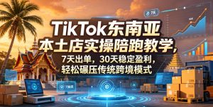 TikTok东南亚本土店实操陪跑教学，7天出单，30天稳定盈利，轻松碾压传统跨境模式-沐风资源库
