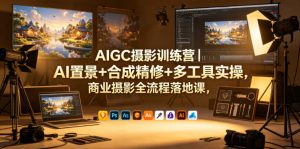 AIGC摄影训练营｜AI置景+合成精修+多工具实操，商业摄影全流程落地课-沐风资源库