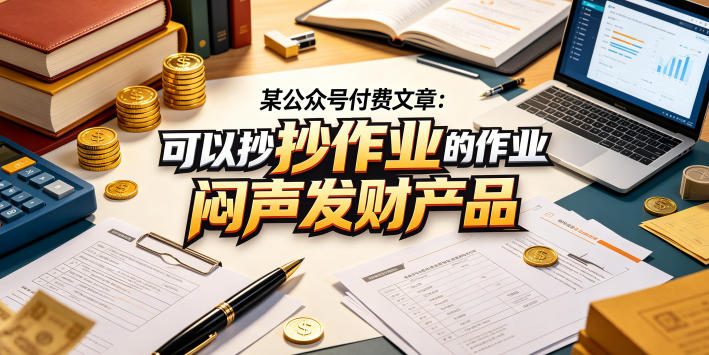 某公众号付费文章：可以抄作业的闷声发财产品-沐风资源库