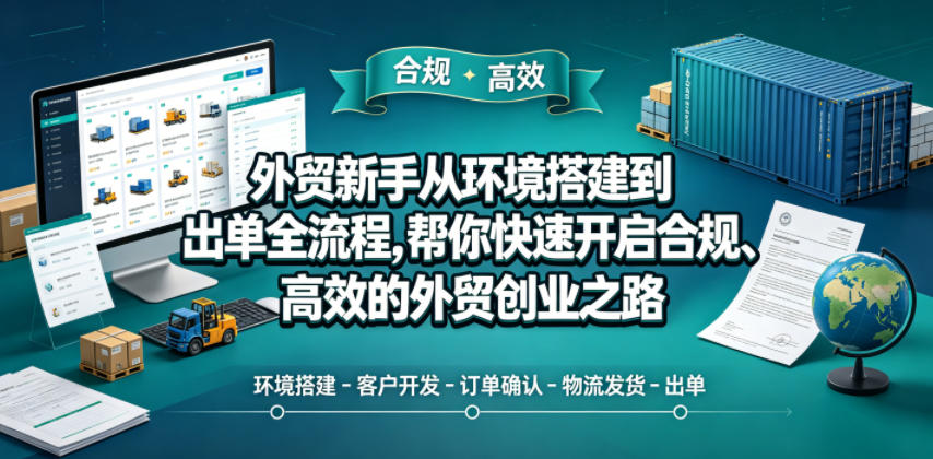 外贸新手从环境搭建到出单全流程，帮你快速开启合规、高效的外贸创业之路-沐风资源库