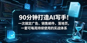 90分钟打造AI写手!一次搞定广告、销售邮件、落地页,一套可每周持续使用的实战体系【原创双语字幕】-沐风资源库