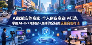 AI赋能实体商家·个人创业商业IP打造,掌握AI+IP+短视频+直播的全链路流量变现打法-沐风资源库