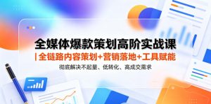 全媒体爆款策划高阶实战课|全链路内容策划+营销落地+工具赋能,彻底解决不起量、低转化、低成交难题-沐风资源库