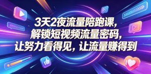 3天2夜流量陪跑课，解锁短视频流量密码，让努力看得见，让流量賺得到-沐风资源库