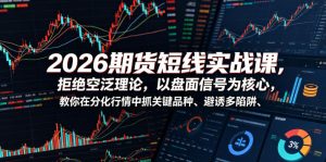 2026期货短线实战课，拒绝空泛理论，以盘面信号为核心，教你在分化行情中抓关键品种、避诱多陷阱-沐风资源库