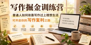 写作掘金训练营,普通人如何依靠写作过上理想生活,可开启你的写作复利之路(更新6月)-沐风资源库