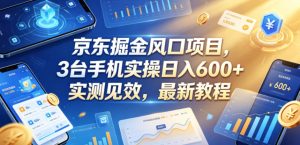 京东掘金风口项目，3台手机实操日入600+，实测见效，最新教程【揭秘】-沐风资源库