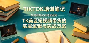 视界跨境TIKTOK4月17培训笔记，在规则变化中持续盈利，TK美区短视频带货的底层逻辑与实战方案【文档】-沐风资源库