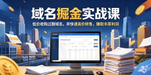 域名交易掘金实战课，低价收购过期域名，并快速高价转售，賺取丰厚利润【原创双语字幕】-沐风资源库