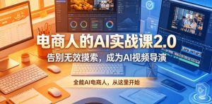 电商人的AI实战课2.0，告别无效摸索，成为AI视频导演，全能AI电商人，从这里开始-沐风资源库