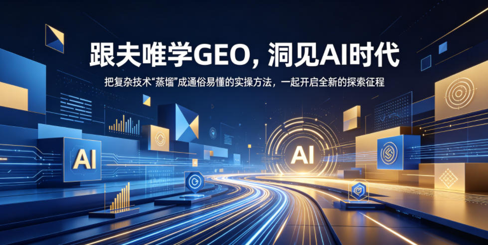 跟夫唯学GEO，洞见AI时代，把复杂技术“蒸馏”成通俗易懂的实操方法，一起开启全新的探索征程-沐风资源库