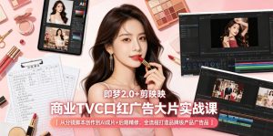 即梦2.0+剪映商业TVC口红广告大片实战课｜从分镜脚本创作到AI成片+后期精修，全流程打造品牌级产品广告-沐风资源库
